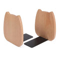 Cute Kitten-Shaped Book Ends for Shelves ，Detachable Design Bookends for Heavy Books ，with Anti-Slip Foam Pads，an Ideal Gift for Book Fans(Pack of 2) (Beech Kitten)