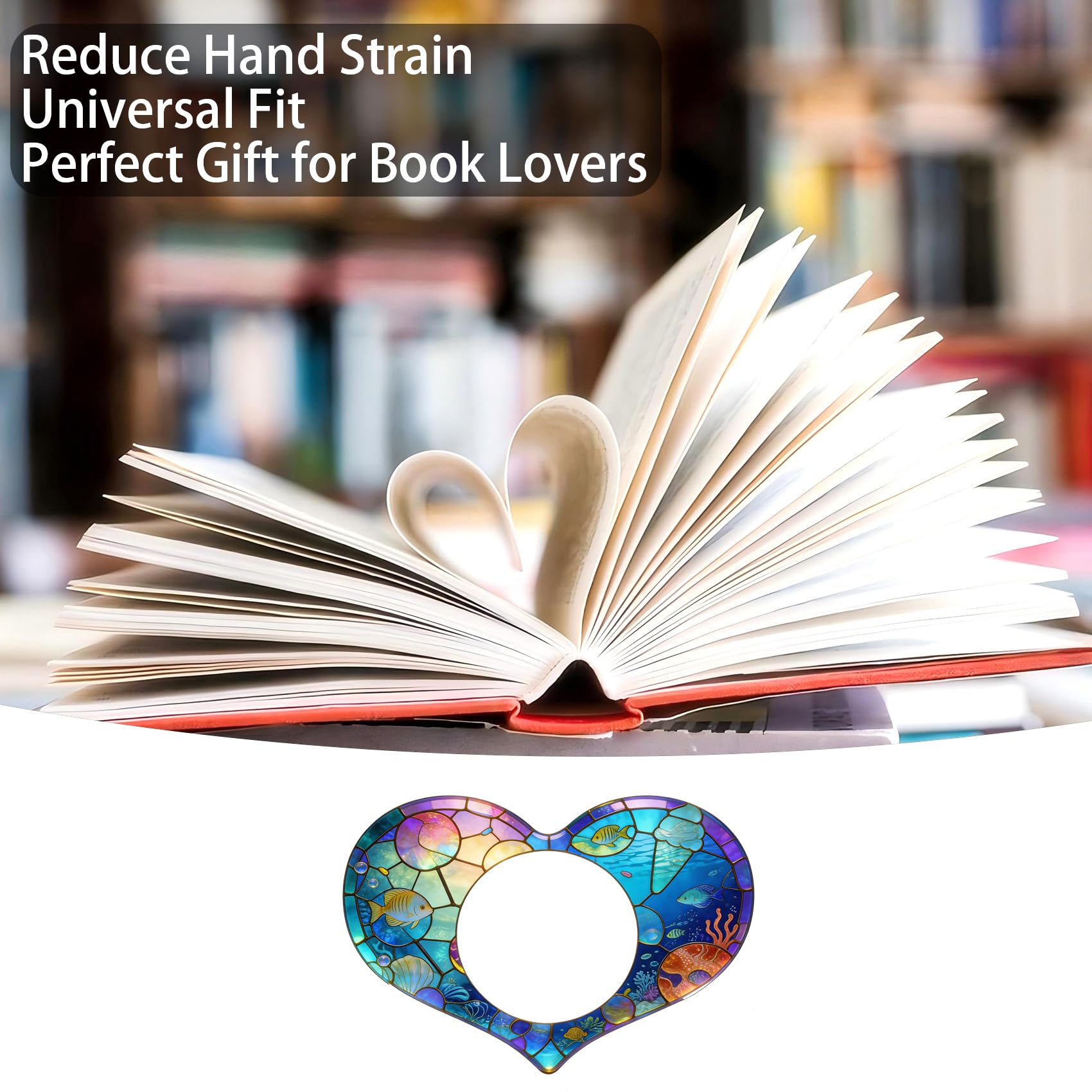 Dolphin Book Page Holder, Thumb Book Page Holder, Reading Accessory, Smooth Lightweight Acrylic Book Page Holders for Students, Teachers, Book Lovers, Literary & Bookworm Ideal Gift