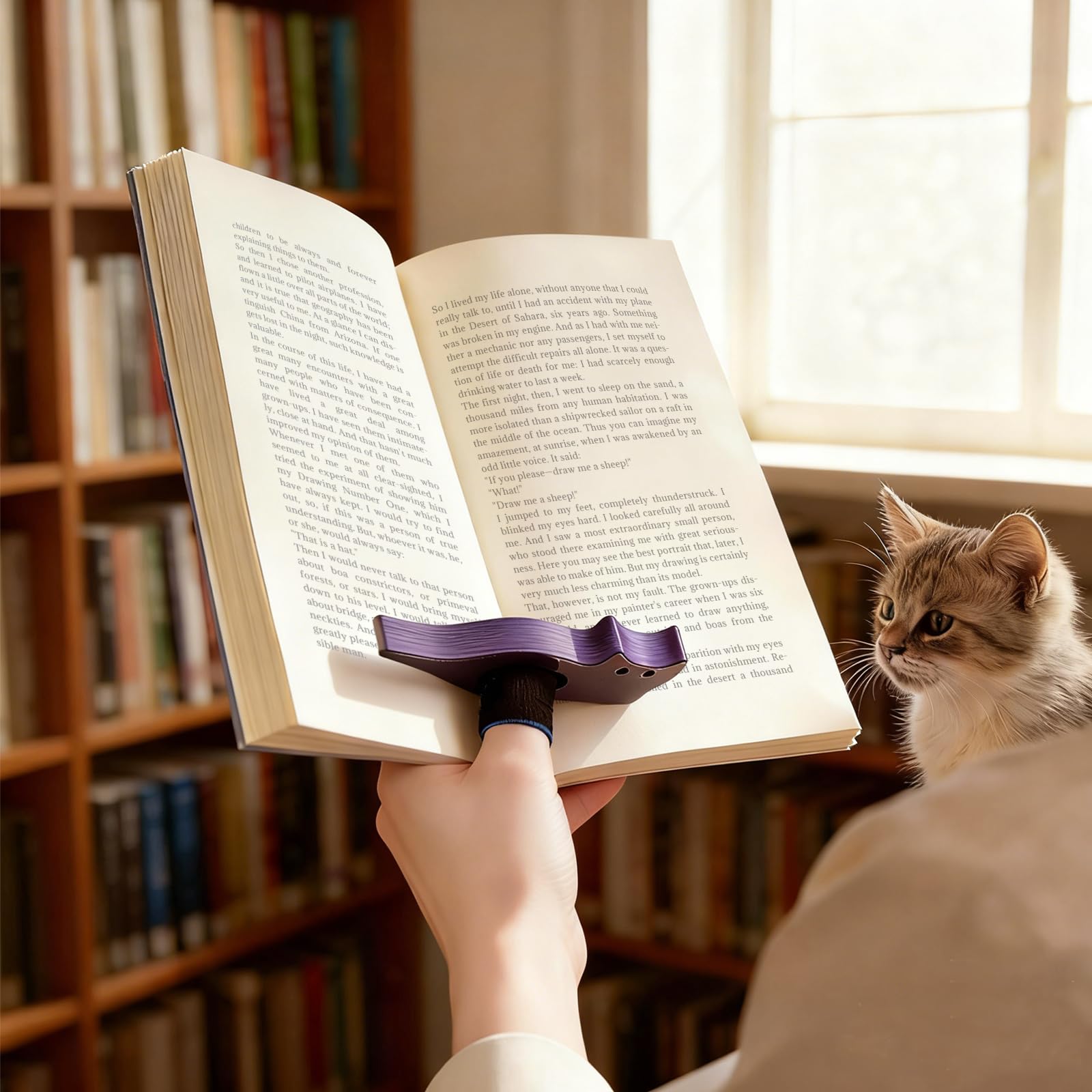 Cat Bookmark Set,with Two Cat Thumb Book Page Holders,Pen Holder,and Cat Magnetic Bookmarks,Metal Book Marks for Reading,Book Accessories,Cat Lover Gift,Cute Bookmarks for Women,Cat Lovers,7 Pcs