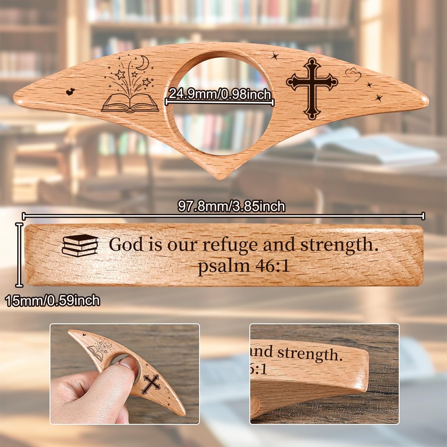 Finger Book Opener Thumb Bookmark, Personalized Book Page Holder, Book Page Holder, Teacher's Day Gift for Those who Love Reading, Suitable for Men and Women